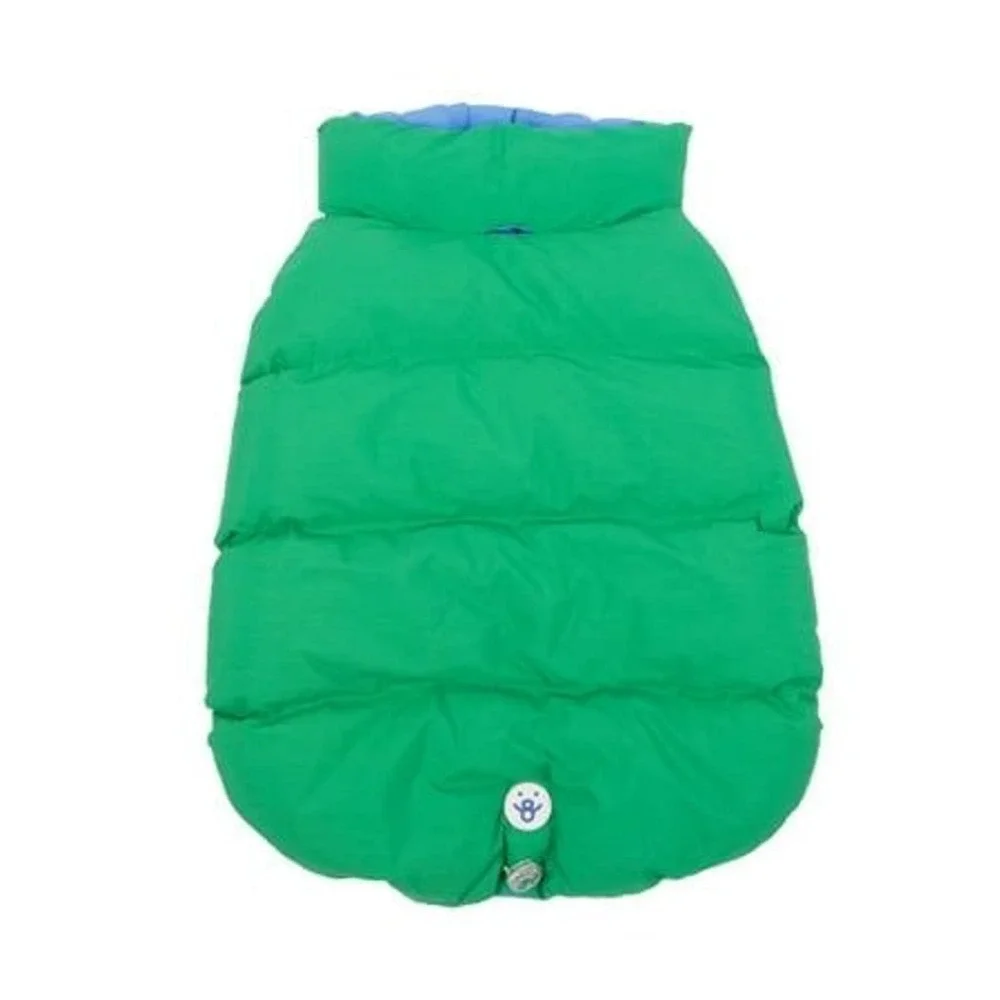 Canada Pooch Green Puffer Dog Vest, Quilted Pet Winter Coat, One Size